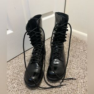 Corcoran Men's Black Lace-Up Combat Style Leather Boots